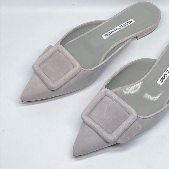 Manolo Blahnik  Maysale Suede Flats size 36 - Picture 6 of 11